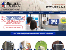 Tablet Screenshot of huntersair.com